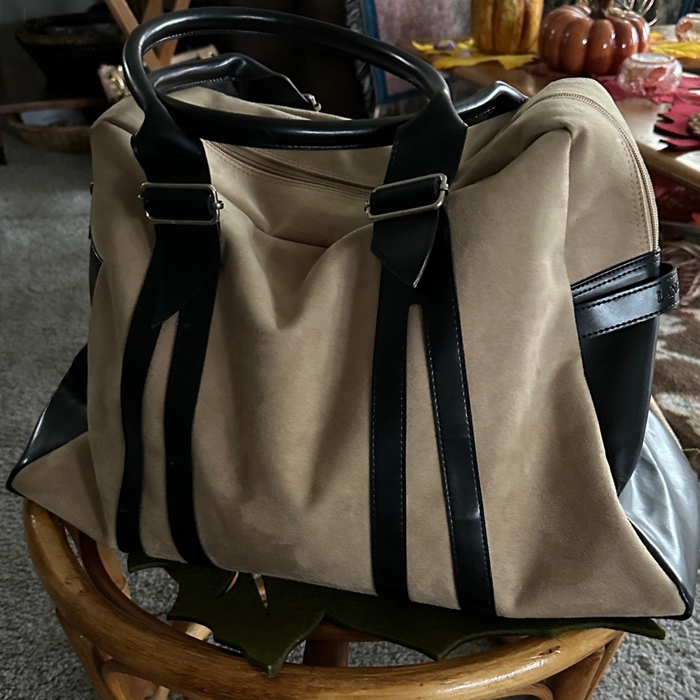 Lancôme Tan and Black Weekender Bag